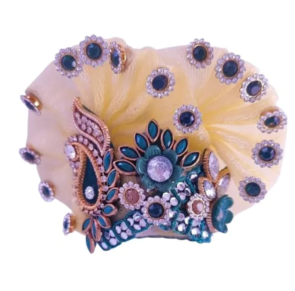 Laddu_Gopal_Satin_Dress_With_Pagdi