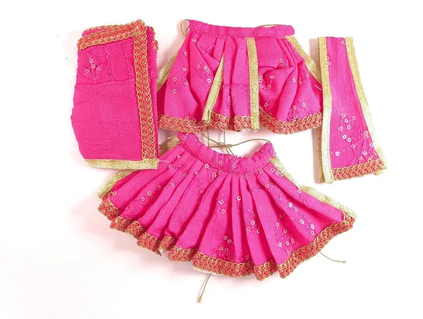 Laddu_Gopal_And_Radha_Rani_Satin_Dress_Set