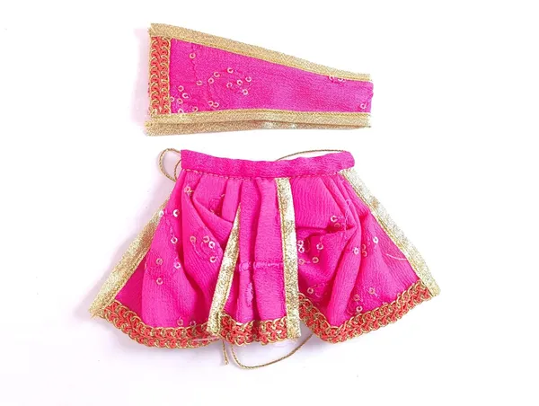 Laddu_Gopal_And_Radha_Rani_Satin_Dress_Set