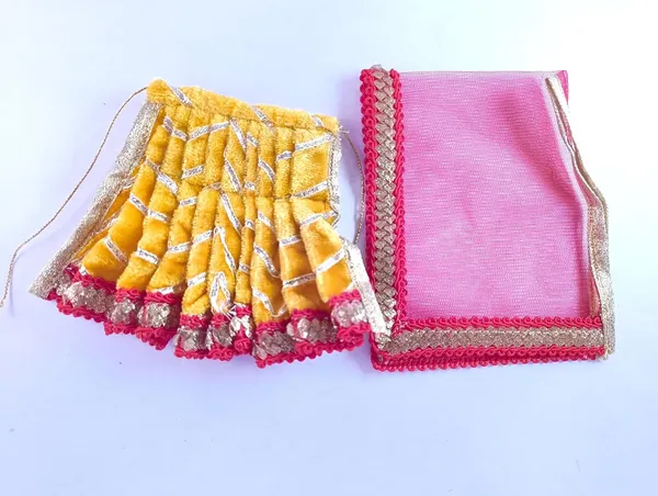 Laddu_Gopal_And_Radha_Rani_Dress_Set_With_Dupatta_And_Patka