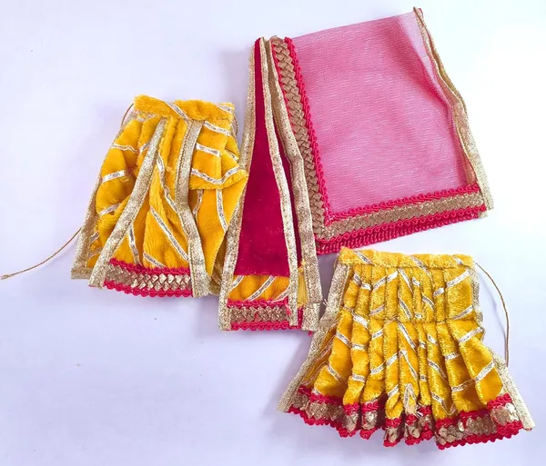 Laddu_Gopal_And_Radha_Rani_Dress_Set_With_Dupatta_And_Patka