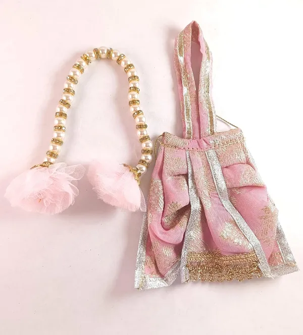 Laddu_Gopal_And_Radha_Rani_Satin_Dress_Set_With_Patka_And_Chunni