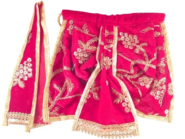 Laddu_Gopal_Ji_And_Radha_Rani_Dress_Combo_Set_With_Dupatta_And_Patka