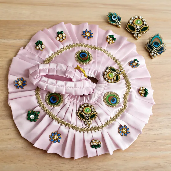 Light_Pink_Satin_Embroidered_Laddu_Gopal_Deity_Dress