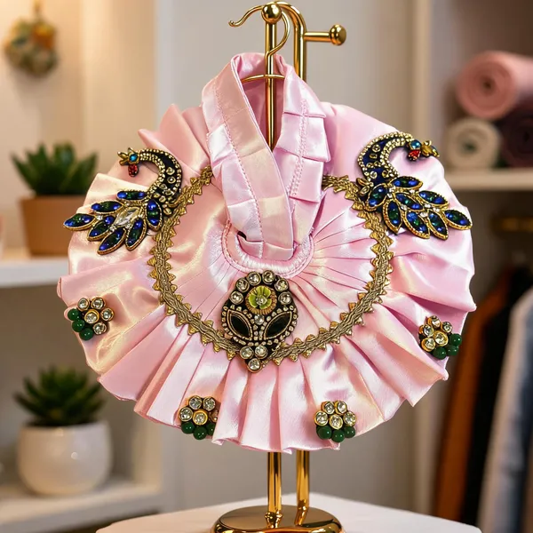 Laddu_Gopal_Satin_Dress_With_Mukut
