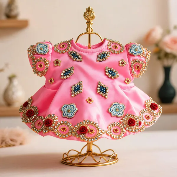 Laddu_Gopal_Satin_Dress_With_Pagdi