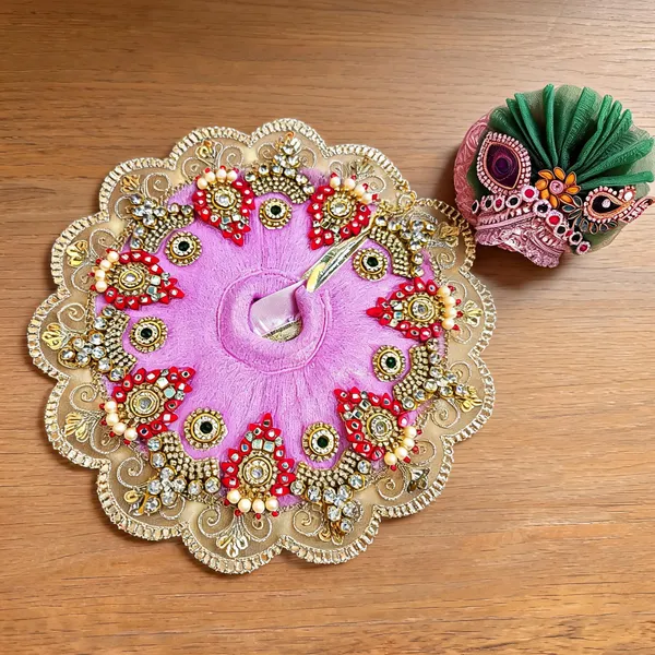 Laddu_Gopal_Satin_Dress_With_Pagdi