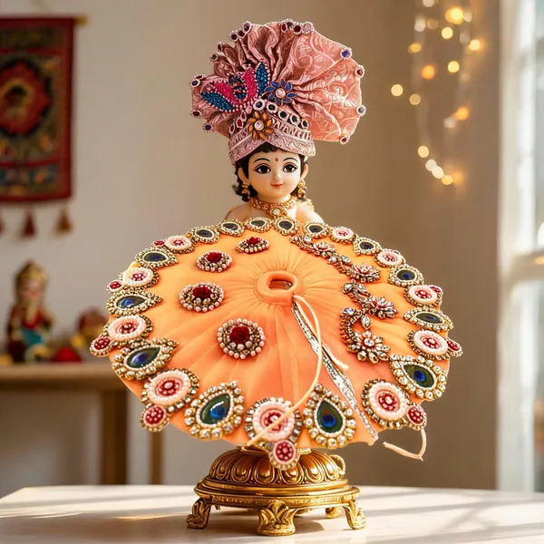 Laddu_Gopal_Satin_Dress_With_Mukut