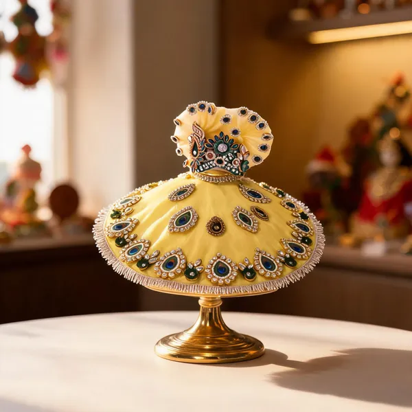 Laddu_Gopal_Satin_Dress_With_Mukut