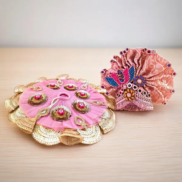 Laddu_Gopal_Satin_Dress_With_Mukut