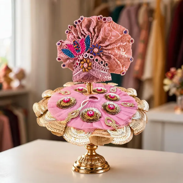 Laddu_Gopal_Satin_Dress_With_Mukut