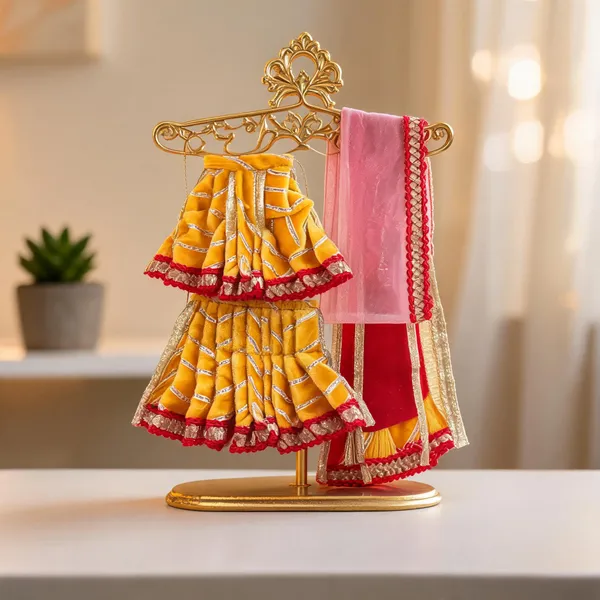 Laddu_Gopal_And_Radha_Rani_Dress_Set_With_Dupatta_And_Patka