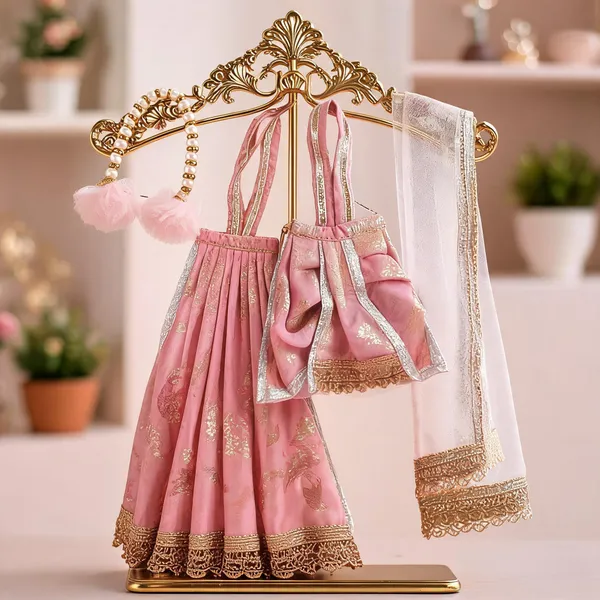 Light_Pink_Satin_Gold_Lace_Deity_Dress_Set_With_Patka_Chunni