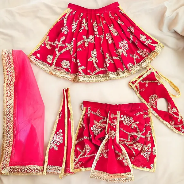 Laddu_Gopal_Ji_And_Radha_Rani_Dress_Combo_Set_With_Dupatta_And_Patka