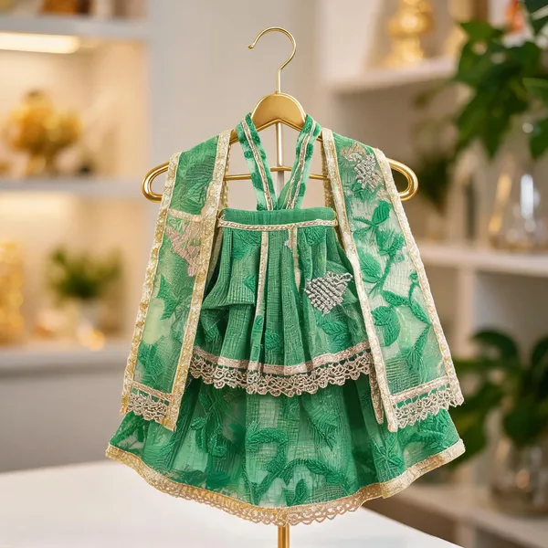 Green_Satin_Embroidered_Deity_Dress_Set_With_Dupatta_Patka