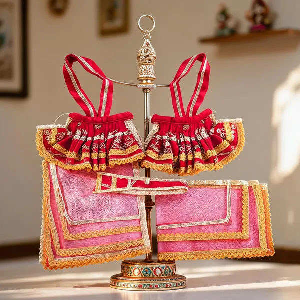 Light_Pink_Satin_Embroidered_Deity_Dress_Set_With_Patka_Chunni