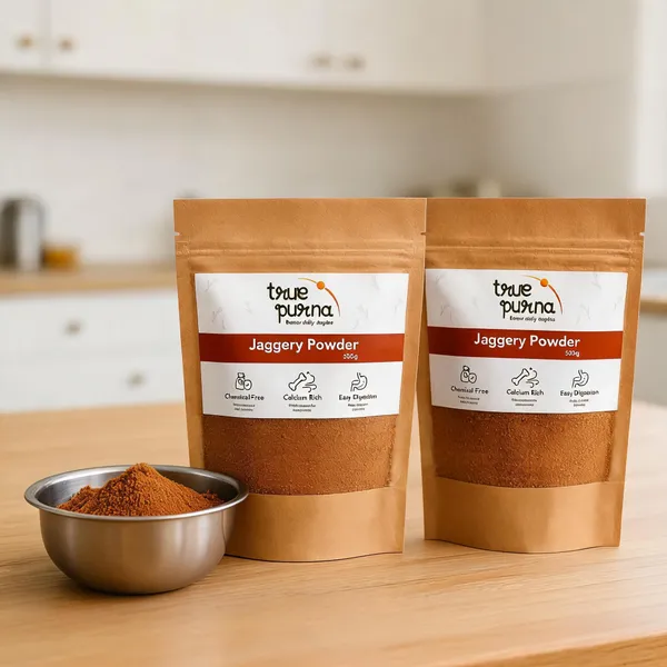 True_Purna_Sugarcane_Jaggery_Powder_Natural_Sweetener_Pack_Of_2