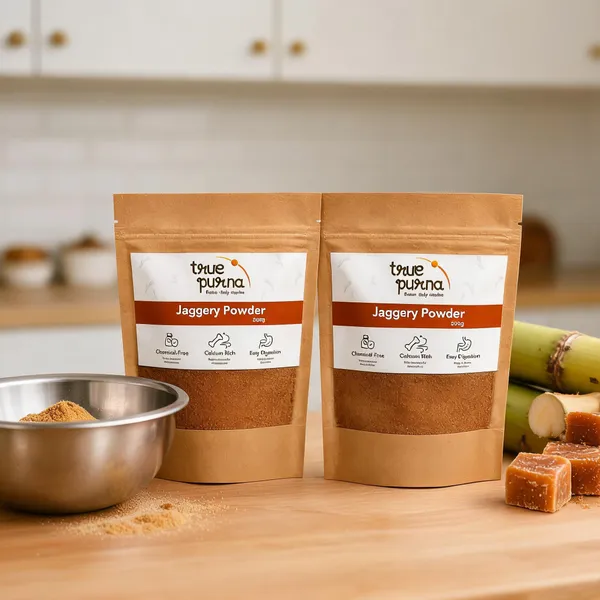True_Purna_Sugarcane_Jaggery_Powder_Natural_Sweetener_Pack_Of_2