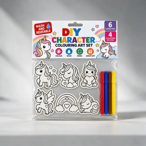 White_Diy_Washable_Unicorn_Character_Colouring_Art_Set
