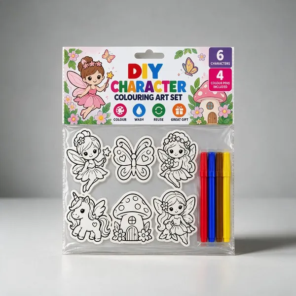 White_Diy_Character_Colouring_Art_Set_With_4_Colour_Pens