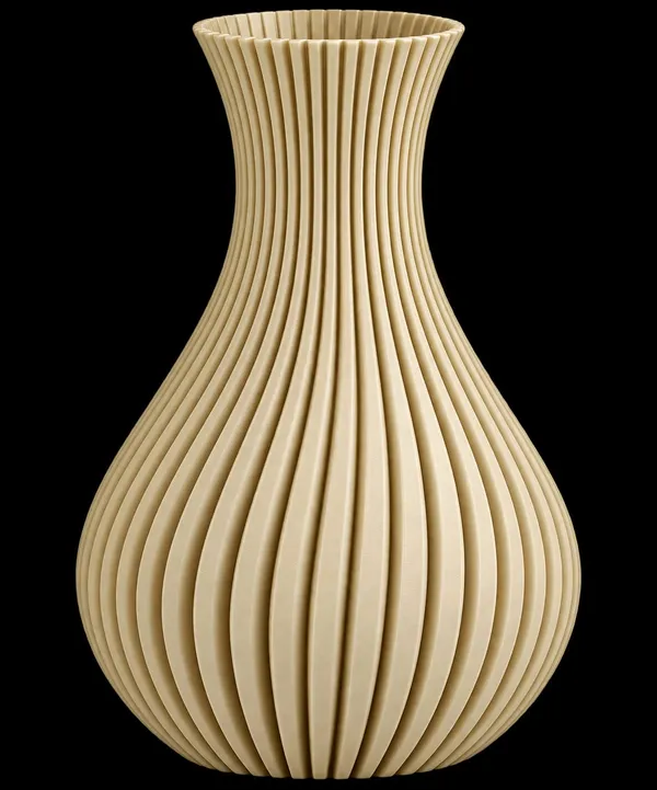 Mint_Green_Ribbed_Decorative_Vase
