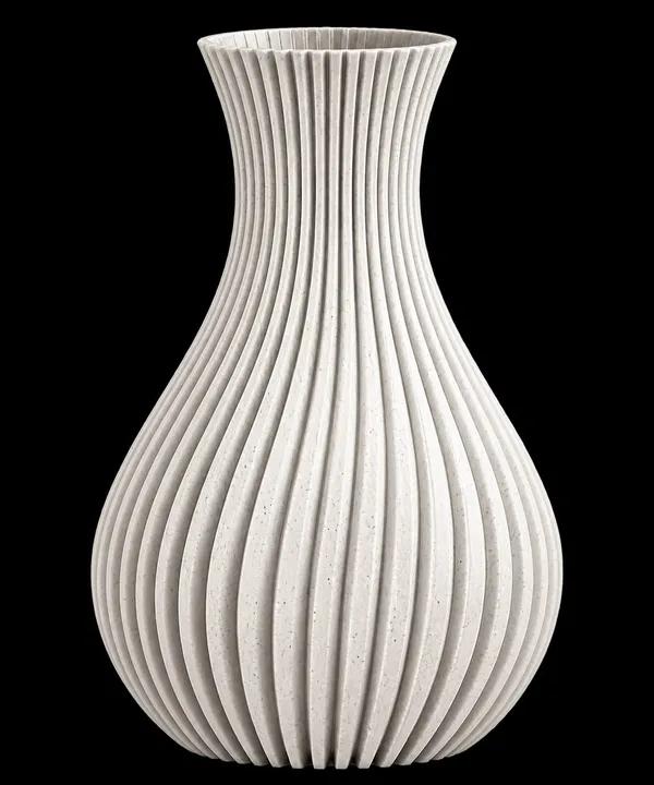 Mint_Green_Ribbed_Decorative_Vase