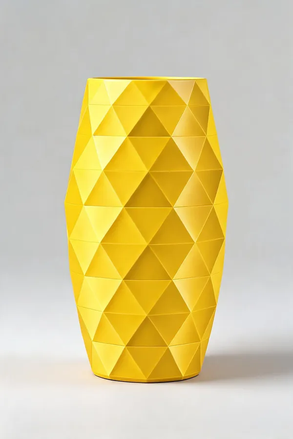 Lemon_Yellow_Geometric_Pattern_Decorative_Flower_Vase