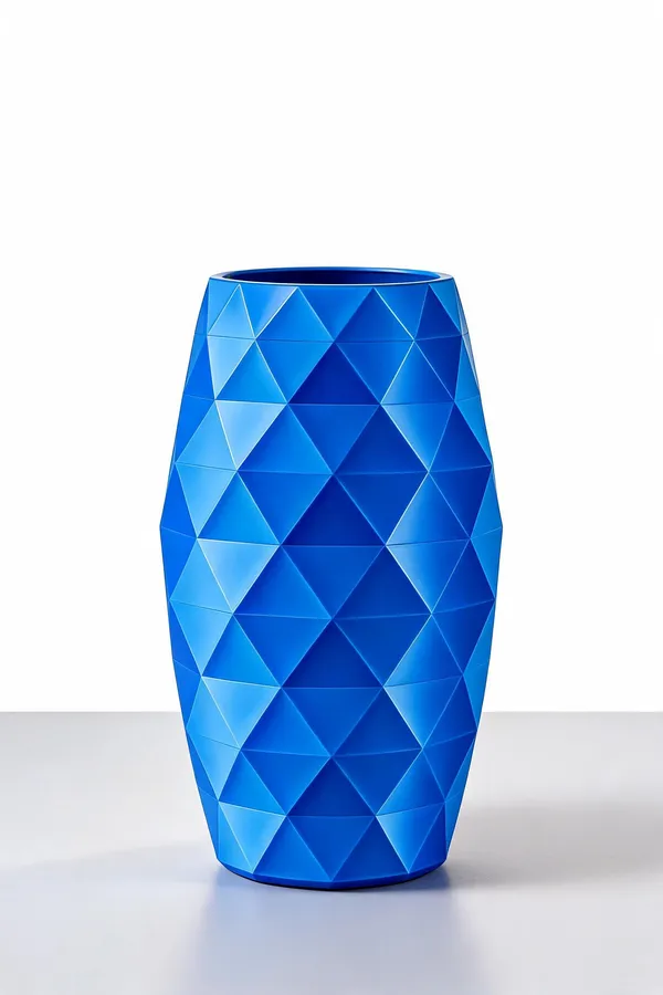 Royal_Blue_Geometric_Pattern_Decorative_Flower_Vase