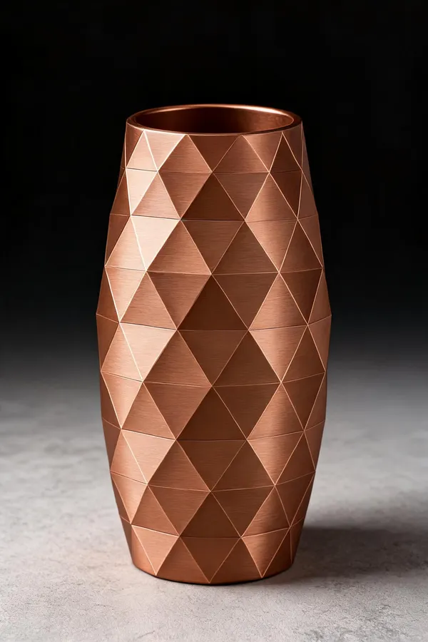 Metallic_Brown_Geometric_Pattern_Decorative_Flower_Vase