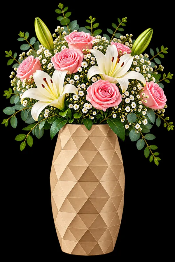 Blue_Geometric_Pattern_Decorative_Flower_Vase