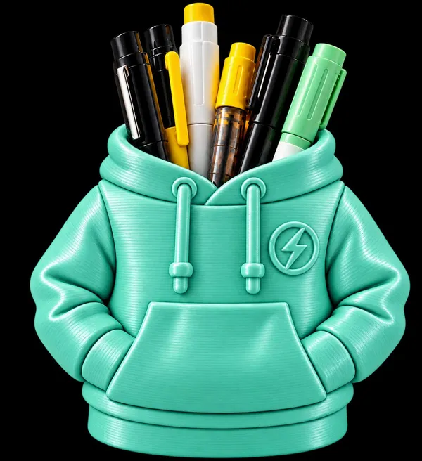 Yellow_Hoodie-Shaped_Desk_Pen_Holder