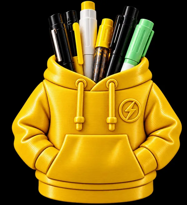 Yellow_Hoodie-Shaped_Desk_Pen_Holder