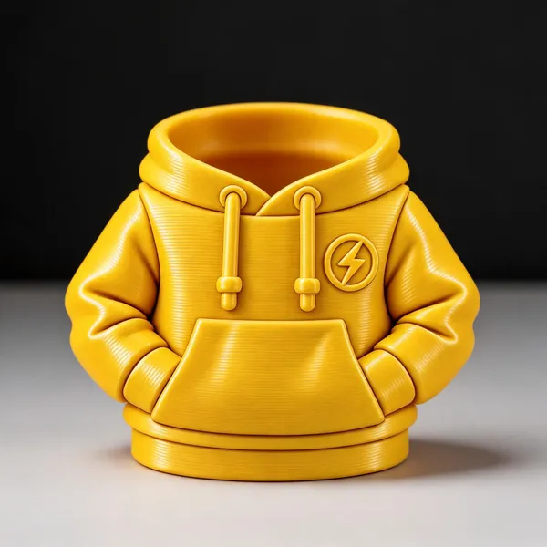 Lemon_Yellow_Hoodie-Shaped_Desk_Pen_Holder