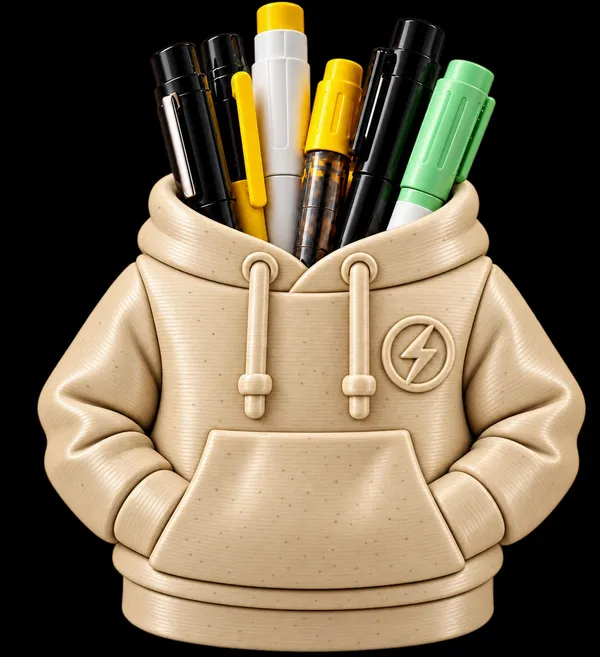 Yellow_Hoodie-Shaped_Desk_Pen_Holder