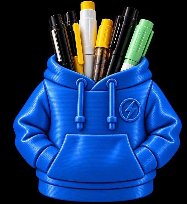 Yellow_Hoodie-Shaped_Desk_Pen_Holder