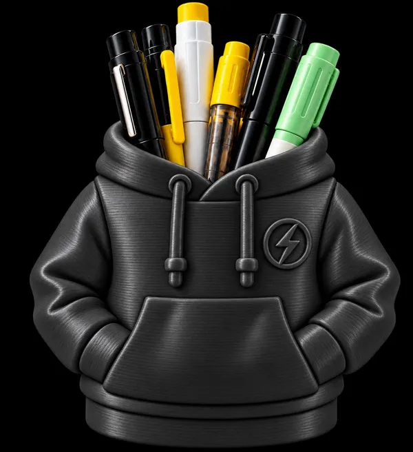 Yellow_Hoodie-Shaped_Desk_Pen_Holder