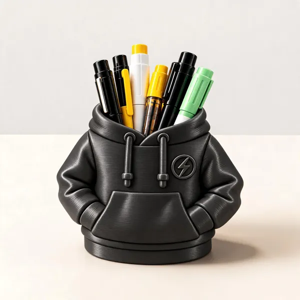 Black_Hoodie-Shaped_Desk_Pen_Holder