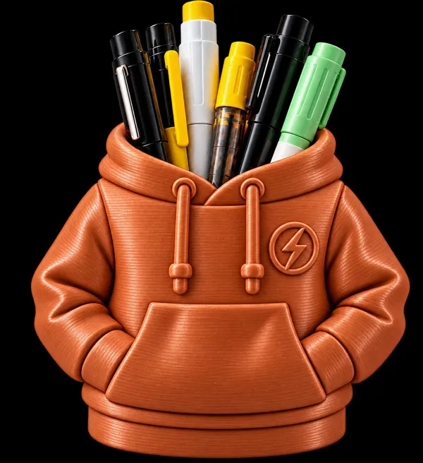 Yellow_Hoodie-Shaped_Desk_Pen_Holder