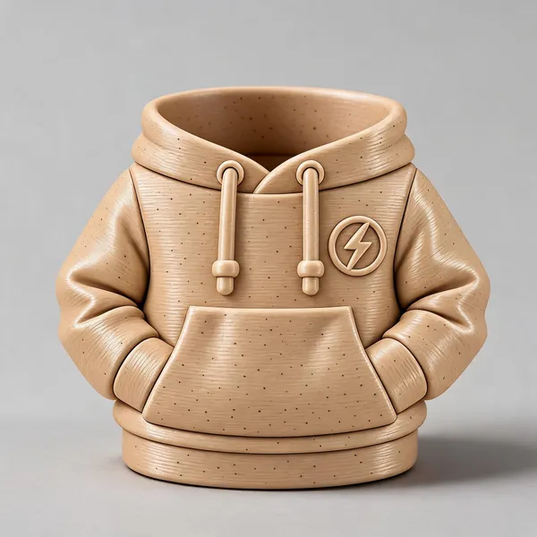 Wooden_Hoodie-Shaped_Desk_Pen_Holder