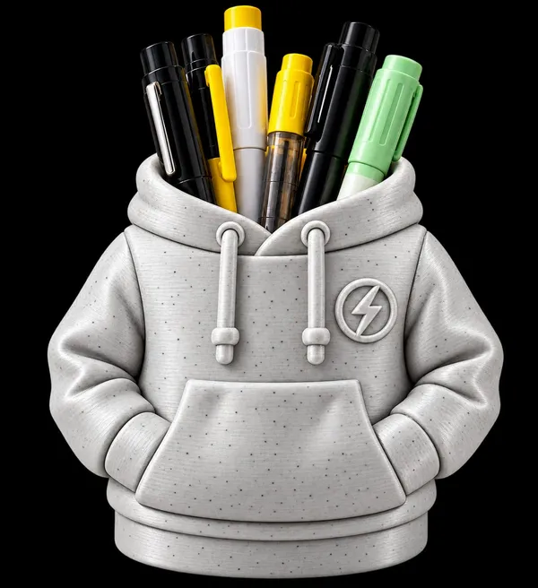 Yellow_Hoodie-Shaped_Desk_Pen_Holder