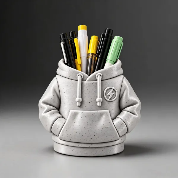 Stone_Hoodie-Shaped_Desk_Pen_Holder