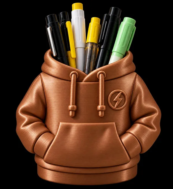 Yellow_Hoodie-Shaped_Desk_Pen_Holder