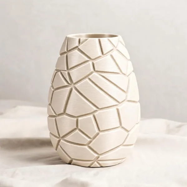 White_Ceramic_Modern_Textured_Vase