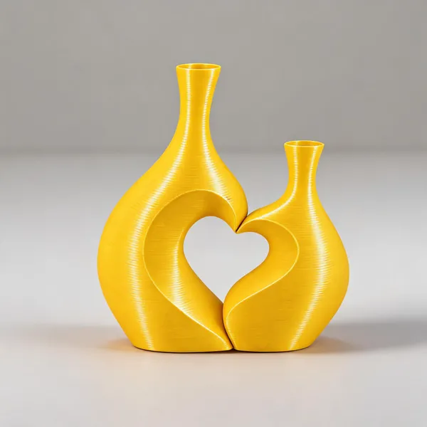 Lemon_Yellow_3D_Printed_Modern_Sculptural_Wave_Vase