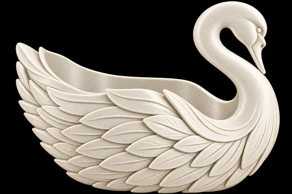 White_Swan_Sculpted_Utensil_Holder