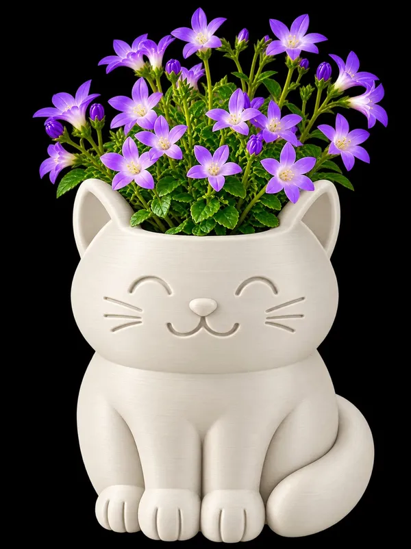 Lavender_Cat_Shaped_Decorative_Flower_Pot