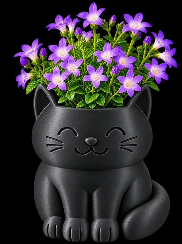 Lavender_Cat_Shaped_Decorative_Flower_Pot