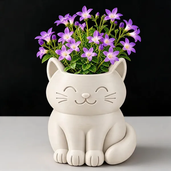 Lavender_Cat_Shaped_Decorative_Flower_Pot
