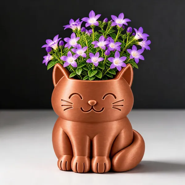 Lavender_Cat_Shaped_Decorative_Flower_Pot