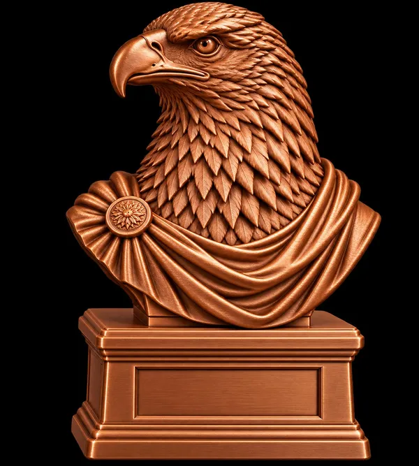 White_Eagle_Bust_Sculpture_With_Pedestal
